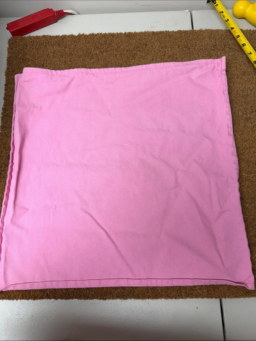Set of 4. Solid Pink Square Pillow Cover 20x20